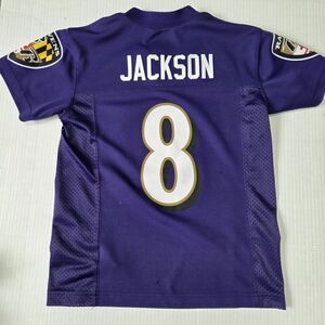 Lamar Jackson #8 Baltimore Ravens NFL Football Jersey YOUTH Small